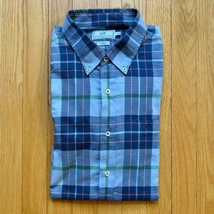 Southern Tide Men’s Long Sleeve Dress Shirt Trim Fit XL Blue Green Pink Plaid